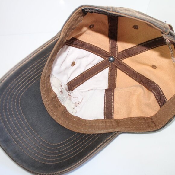 Men's RMEF Volunteer Green Tan Outdoor Cap One Size Adjustable Strapback - Picture 5 of 6